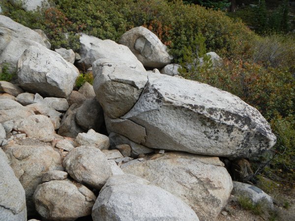 creek covered by boulders